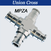 Nickel Push to Connects Hose Fittings - Union Cross- Tube X Tube