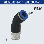 Composite Push to Connect Hose Fittings - 45 Degree Swivel Elbow