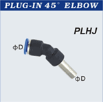 Composite Push to Connect Hose Fittings - Plug in 45 Degree Elbow