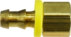 Hose Barb Brass Fittings - Push On Female Adapter