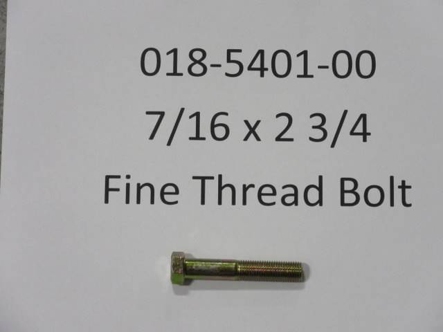 018540100 Bad Boy Mowers Part - 018-5401-00 - 7/16 x 3 1/4 Fine Thread Bolt