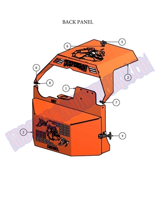 07DIEBPA Bad Boy Mowers Part - 2007 DIESEL BACK PANEL ASSEMBLY