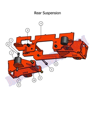 07DIERSUSP Bad Boy Mowers Part - 2007 DIESEL REAR SUSPENSION ASSEMBLY