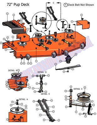 07PUP72DK Bad Boy Mowers Part - 2007 PUP 72 DECK ASSEMBLY