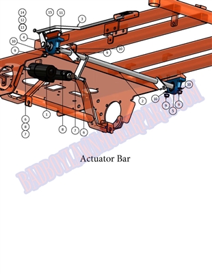 07PUPAB Bad Boy Mowers Part - 2007 PUP ACTUATOR BAR