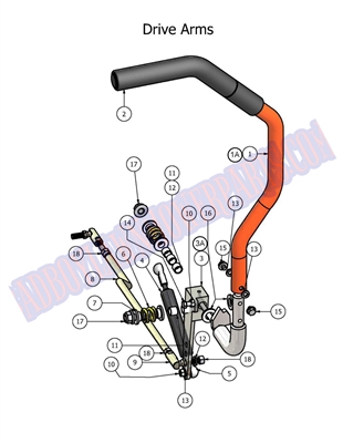 07PUPDA Bad Boy Mowers Part - 2007 PUP DRIVE ARM ASSEMBLY