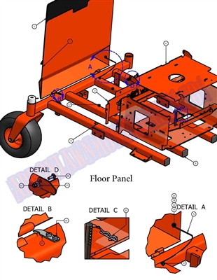 07PUPFP Bad Boy Mowers Part - 2007 PUP FLOOR PANEL ASSEMBLY