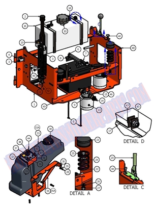 07PUPSF Bad Boy Mowers Part - 2007 PUP SEAT FRAME & FUEL TANK