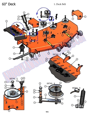 07ZT60DK Bad Boy Mowers Part - 2007 ZT 60 DECK