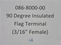 086800000 Bad Boy Mowers Part - 086-8000-00 - 90 Degree Insulated Flag Terminal (Safety Switch Connector)