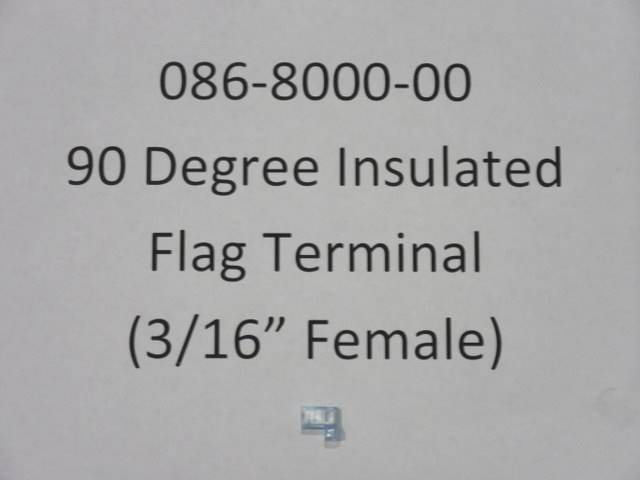 086800000 Bad Boy Mowers Part - 086-8000-00 - 90 Degree Insulated Flag Terminal (Safety Switch Connector)