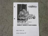 088700416 Bad Boy Mowers Part - 088-7004-16 - 2016 Outlaw XP Owner's Manual
