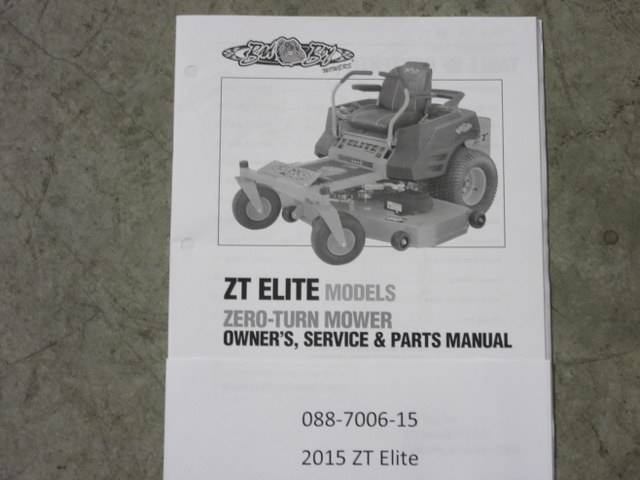 088700615 Bad Boy Mowers Part - 088-7006-15 - 2015 ZT Elite Owner's Manual