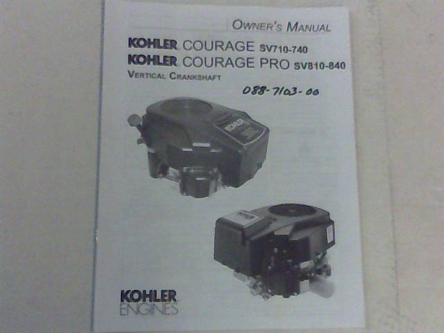 088710300 Bad Boy Mowers Part - 088-7103-00 - 27 Kohler Motor Manual