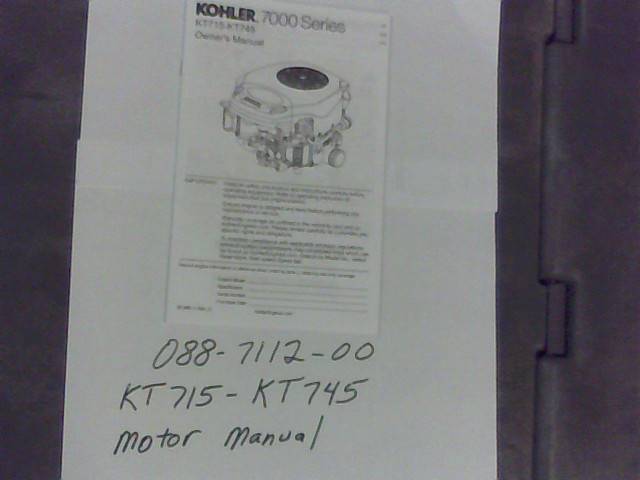 088711200 Bad Boy Mowers Part - 088-7112-00 - KT 715-KT 745 Motor Manual