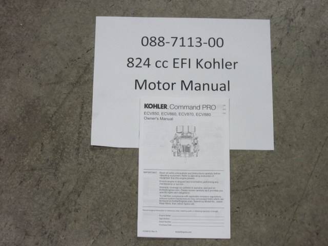 088711300 Bad Boy Mowers Part - 088-7113-00 - 824 cc EFI Kohler Motor Manual
