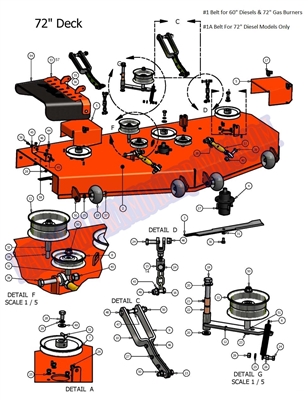 08AOS72DK Bad Boy Mowers Part - 2008 AOS 72 DECK ASSEMBLY