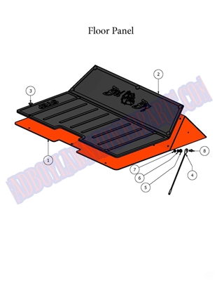 08AOSFPA Bad Boy Mowers Part - 2008 AOS FLOOR PANEL ASSEMBLY