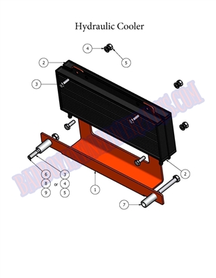 08AOSHYDRO Bad Boy Mowers Part - 2008 AOS HYDRAULIC COOLER ASSEMBLY