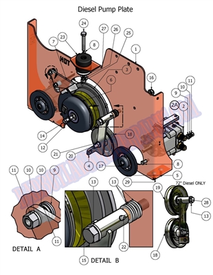 08DIEPPA Bad Boy Mowers Part - 2008 DIESEL PUMP PLATE