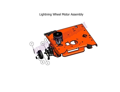 08LITWMA Bad Boy Mowers Part - 2008  LIGHTNING WHEEL MOTOR ASSEMBLY