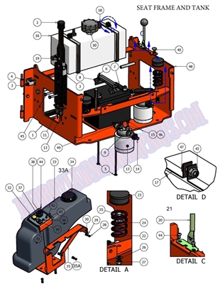 08PUPSEAT Bad Boy Mowers Part - 2008 PUP & LIGHTNING SEAT & FRAME & FUEL