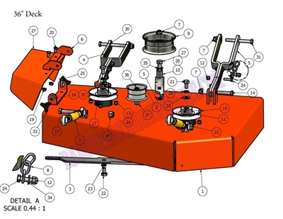 08ZT36DK Bad Boy Mowers Part - 2008 ZT 36 DECK ASSEMBLY