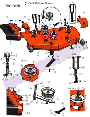 08ZT50DK Bad Boy Mowers Part - 2008 ZT 50 DECK ASSEMBLY