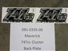 091033500 Bad Boy Mowers Part - 091-0335-00 - Maverick 747cc  Decal Cluster Rear Plate