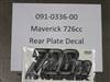091033600 Bad Boy Mowers Part - 091-0336-00 - Maverick 726cc Rear Plate Decal