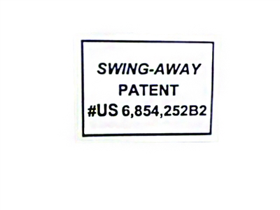 091306000 Bad Boy Mowers Part - 091-3060-00 - Swing-Away Patent Decal