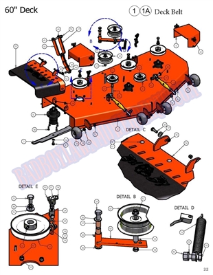 09AOS60DK Bad Boy Mowers Part 2009 AOS 60 DECK ASSEMBLY