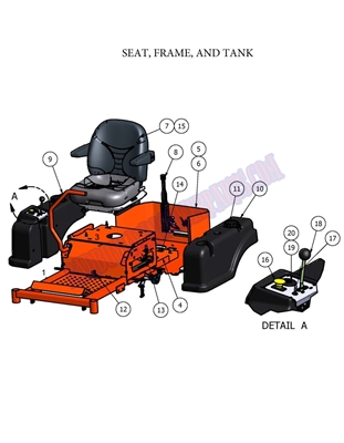 09ZTSEAT Bad Boy Mowers Part 2009 ZT SEAT & FUEL TANK