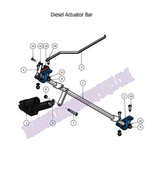 10AOSDABA Bad Boy Mowers Part 2010 AOS DIESEL ACTUATOR BAR