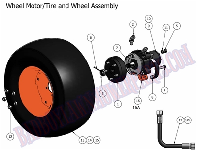 10AOSDWMA Bad Boy Mowers Part 2010 AOS DIESEL WHEEL MOTOR