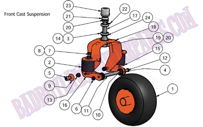 10AOSFWA Bad Boy Mowers Part 2010 AOS FRONT WHEEL