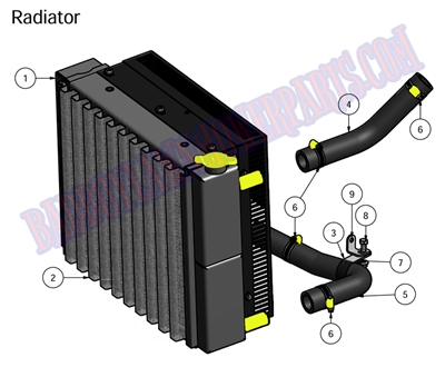 10CDIERAD Bad Boy Mowers Part 2010 COMPACT DIESEL RADIATOR ASSEMBLY