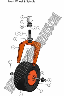 10CZTFWA Bad Boy Mowers Part 2010 CZT FRONT WHEEL