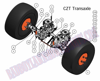 10CZTTRAN Bad Boy Mowers Part 2010 CZT TRANSAXLE ASSEMBLY