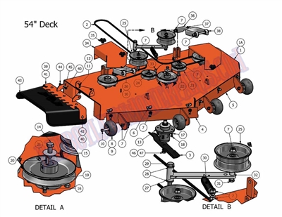 10OL54DK Bad Boy Mowers Part 2010 OUTLAW 54 DECK ASSEMBLY