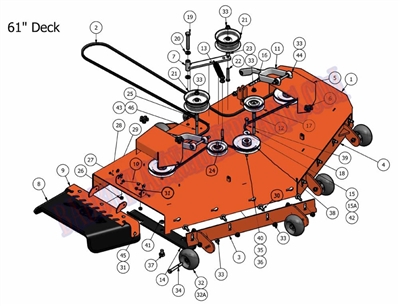 10OL61DK Bad Boy Mowers Part 2010 OUTLAW 61 DECK ASSEMBLY