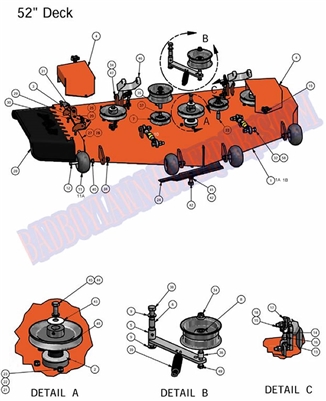 10PUP52DK Bad Boy Mowers Part 2010 PUP & LIGHTNING 52 DECK