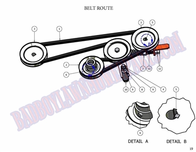 10PUPDPA Bad Boy Mowers Part 2010 PUP & LIGHTNING DRIVE PULLEY