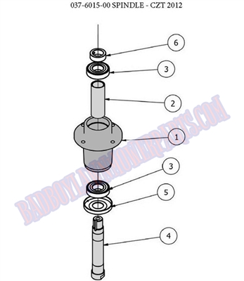 10ZTSPNDL Bad Boy Mowers Part 2010 ZT SPINDLE ASSEMBLY