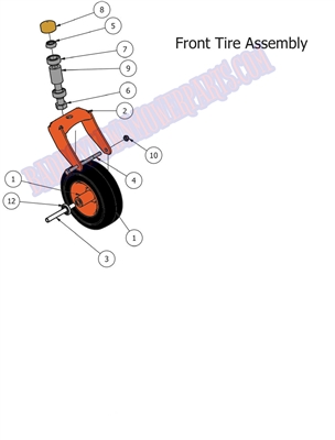 13MZFWASSY Bad Boy Mowers Part 2013 MZ FRT WHEEL ASSEMBLY