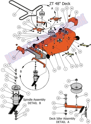 13ZT48DK Bad Boy Mowers Part 2013 ZT ELITE 48" DECK ASSEMBLY