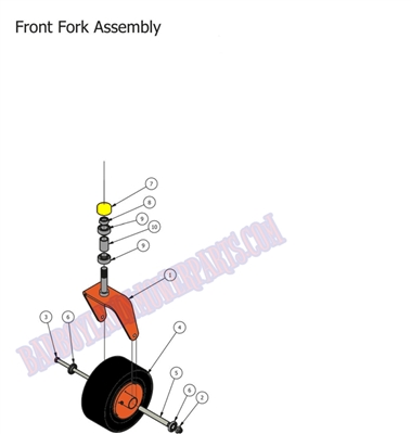 13ZTFFASSY Bad Boy Mowers Part 2013 ZT FRONT FORK ASSEMBLY