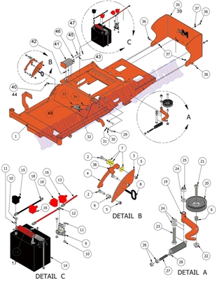 15MZFRAME Bad Boy Mowers Part 2015 MZ FRAME ASSEMBLY