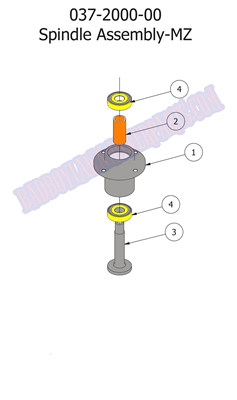 15MZSPIN Bad Boy Mowers Part 2015 MZ SPINDLE ASSEMBLY