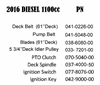 161100DIEQR Bad Boy Mowers Part 2016 DIESEL 1100 QUICK REFERENCE